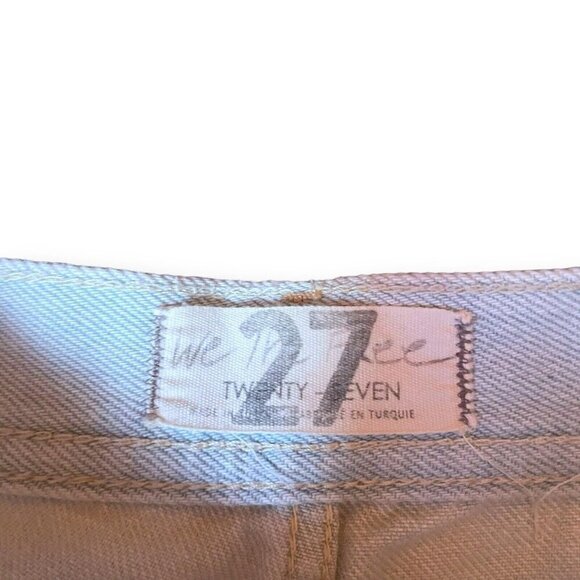 Free People Womens Maggie Jeans Sz 27 Paradise Blue Wash Straight Leg Distressed - Picture 7 of 10